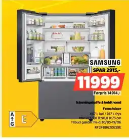 Power SAMSUNG Isterningskuffe & koldt vand Frenchdoor tilbud