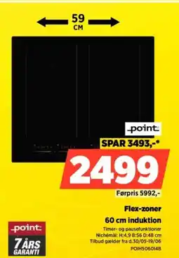 Power Point flex-zoner 60 cm induktion tilbud