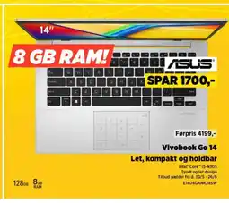 Power ASUS Vivobook Go 14 Let, kompakt og holdbar tilbud