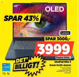 Power Lenovo IdeaPad Slim 3 Smuk OLED-skærm tilbud
