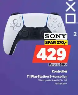 Power SONY Controller Til PlayStation 5-konsollen tilbud