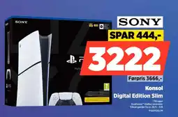 Power SONY Konsol Digital Edition Slim tilbud