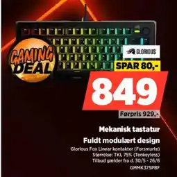 Power GLORIOUS Mekanisk tastatur Fuldt modulært design tilbud