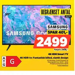 Power SAMSUNG 4K HDR-tv: Fantastisk billed, slankt design tilbud