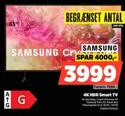 Power SAMSUNG Crys 4K HDR Smart TV tilbud