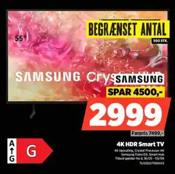 Power 4K HDR Smart TV SAMSUNG Cry SAMSUNG tilbud