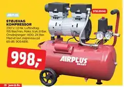 jem & fix STØJSVAG KOMPRESSOR tilbud