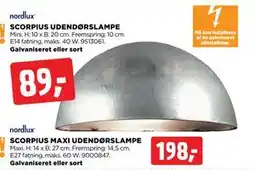 SCORPIUS UDENDØRSLAMPE