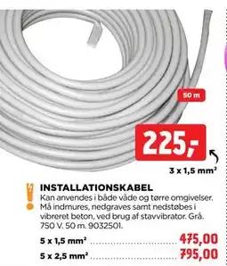 jem & fix INSTALLATIONSKABEL tilbud