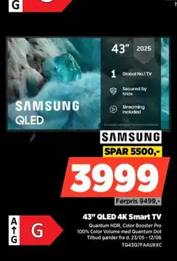 Power SAMSUNG 43" QLED 4K Smart TV tilbud