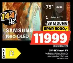 Power SAMSUNG 75" 4K Smart TV tilbud