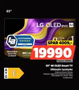 Power LG OLED 65" 4K OLED Smart TV Ultimativ lysstyrke tilbud