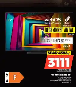 Power LG UHD Al ThinQ 4K HDR Smart TV tilbud