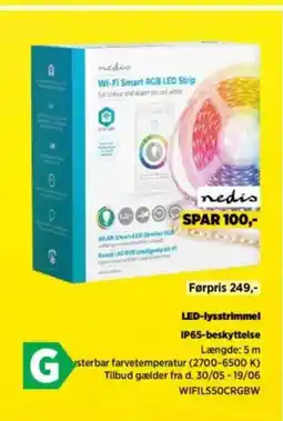 Power Nedis LED-lysstrimmel IP65-beskyttelse tilbud