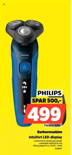 Power PHILIPS Barbermaskine Intuitivt LED-display tilbud
