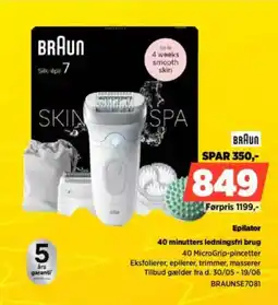 Power BRAUN Epilator 40 minutters tilbud