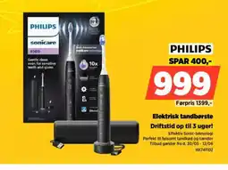 Power PHILIPS Elektrisk tandbørste Driftstid op til 3 uger! tilbud