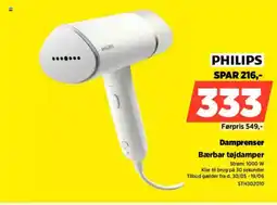 Power PHILIPS Damprenser Bærbar tøjdamper tilbud