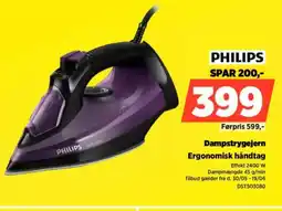 Power PHILIPS Dampstrygejern Ergonomisk håndtag tilbud