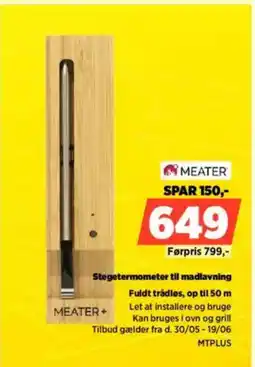 Power MEATER Stegetermometer til madlavning tilbud