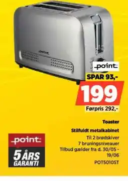 Power Point toaster stilfuldt metalkabinet tilbud