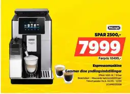 Power Espressomaskine Gemmer dine yndlingsindstillinger tilbud