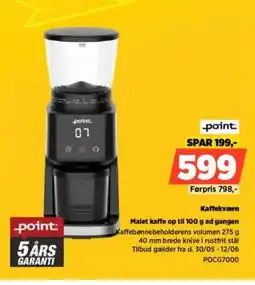 Power Point. kaffekværn malet kaffe op til 100 g ad gangen tilbud