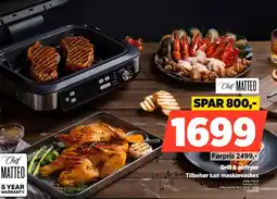 Power Chef MATTEO Grill & airfryer Tilbehør kan maskinvaskes tilbud