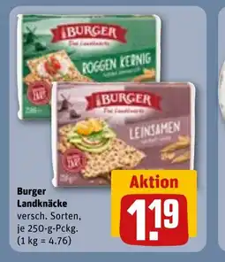 REWE DE Burger Landknäcke tilbud