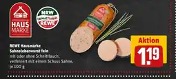 REWE DE REWE Hausmark Sahneleberwurst fein e tilbud