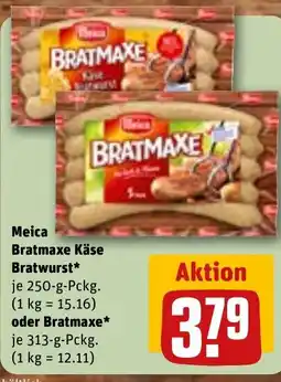 REWE DE Meica Bratmaxe Käse Bratwurst tilbud