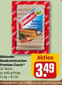 REWE DE Böklunder Rostbratwürstchen Premium Classic* tilbud