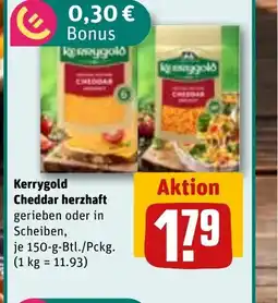 Kerrygold Cheddar herzhaft gerieben oder in Scheiben,