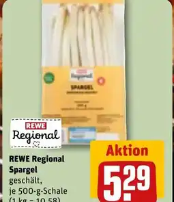 REWE DE REWE Regional Spargel geschält, tilbud