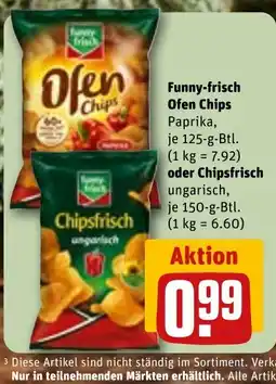 REWE DE Funny-frisch Ofen Chips Paprika, tilbud