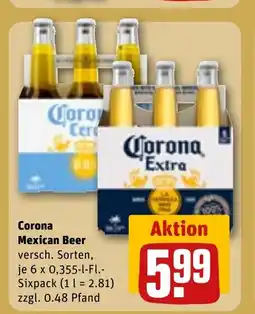 REWE DE Corona Mexican Beer versch. Sorten, tilbud