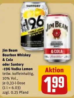 REWE DE Jim Beam Bourbon Whiskey & Cola tilbud