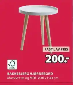 JYSK BAKKEBJERG HJØRNEBORD tilbud