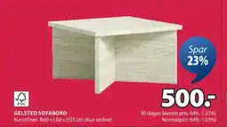 JYSK GELSTED SOFABORD tilbud