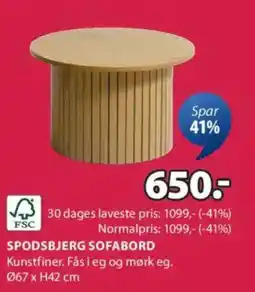 JYSK SPODSBJERG SOFABORD tilbud