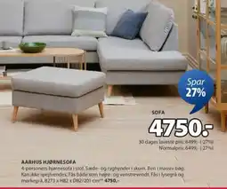 JYSK AARHUS HJØRNESOFA tilbud
