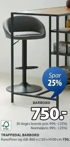 JYSK BARBORD TRAPPEDAL BARBORD tilbud