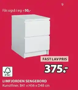 JYSK LIMFJORDEN SENGEBORD tilbud