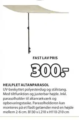 JYSK HEJLPLET ALTANPARASOL tilbud