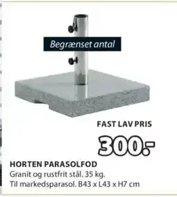 JYSK HORTEN PARASOLFOD tilbud