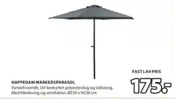 JYSK NAPPEDAM MARKEDSPARASOL tilbud