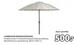 JYSK LAMMEHAVE MARKEDSPARASOL tilbud