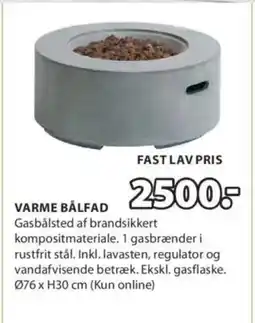 JYSK VARME BÅLFAD tilbud