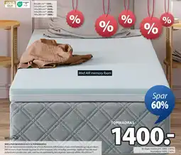 JYSK WELLPUR BOKSELVI GT110 TOPMADRAS tilbud