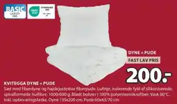JYSK KVITEGGA DYNE + PUDE tilbud